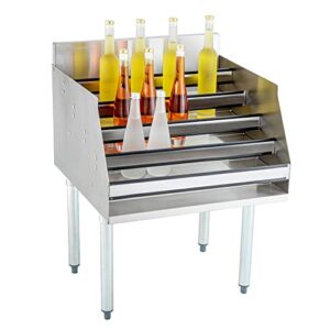 kitchen tek 304 stainless steel liquor display rack – 5 tiers, 24″ – 1 count box