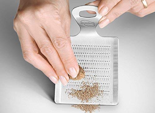 I GENIETTI Garlic and Spices Grater, Silver