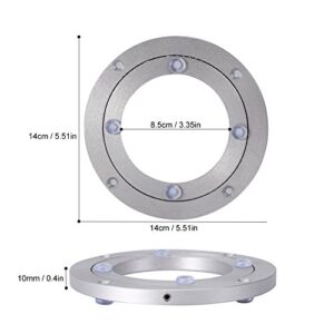 Heavy Duty Aluminium Alloy Rotating Bearing Turntable Round Dining Table Smooth Swivel Plate (Size:6Inch)