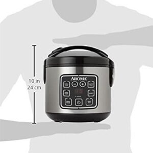 Aroma Housewares ARC-914SBD Digital Cool-Touch Rice Grain Cooker and Food Steamer, Stainless, Silver, 4-Cup (Uncooked) / 8-Cup (Cooked)