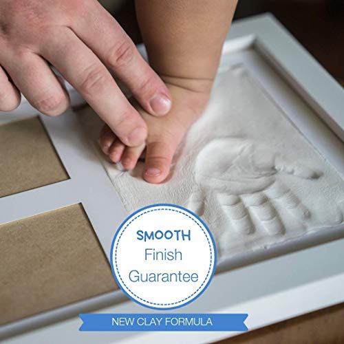 Baby Handprint and Footprint Makers Kit Keepsake For Newborn Boys & Girls, Baby Girl Gifts & Baby Boy Gifts, New Mom Baby Shower Gifts, Baby Milestone Picture Frames Baby Registry, Nursery Decor