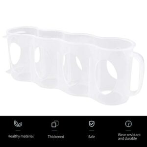 OSALADI 2pcs Refrigerator Organizer Bins 4 Section Pop Soda Can Dispenser Beverage Holder for Kitchen Fridge Freezer Countertops Cabinets