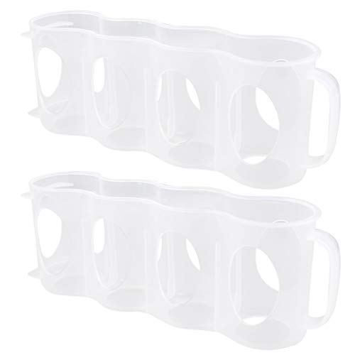 OSALADI 2pcs Refrigerator Organizer Bins 4 Section Pop Soda Can Dispenser Beverage Holder for Kitchen Fridge Freezer Countertops Cabinets