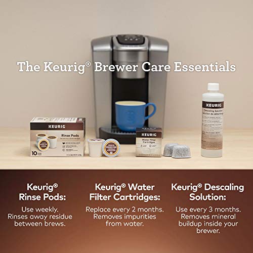 Keurig 3-Month Brewer Maintenance Kit Includes Descaling Solution, Water Filter Cartridges & Rinse Pods, Compatible Classic/1.0 & 2.0 K-Cup Coffee Makers, 7 Count