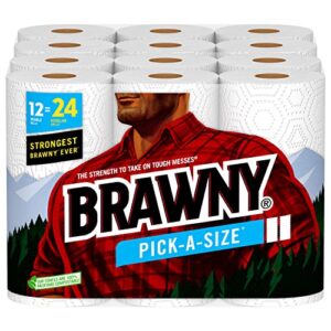 brawny® pick-a-size® paper towels, 12 double rolls = 24 regular rolls