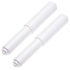 2 pack – white toilet paper holder spring loaded roller replacement