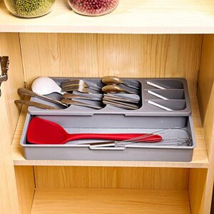 utensil organizer for kitchen drawers, small space tableware storage boxes, expandable drawer organizers, kitchen drawers for fixing tableware spoons and forks