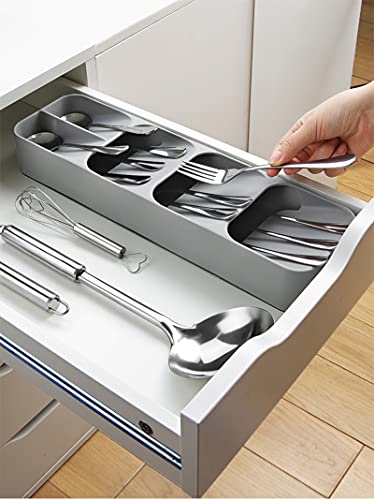 utensil organizer for kitchen drawers, small space tableware storage boxes, expandable drawer organizers, kitchen drawers for fixing tableware spoons and forks