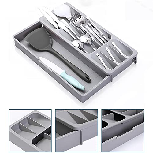 utensil organizer for kitchen drawers, small space tableware storage boxes, expandable drawer organizers, kitchen drawers for fixing tableware spoons and forks