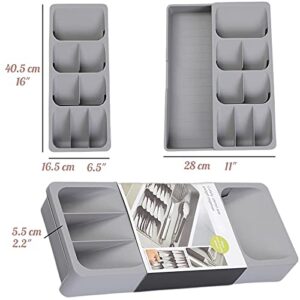 utensil organizer for kitchen drawers, small space tableware storage boxes, expandable drawer organizers, kitchen drawers for fixing tableware spoons and forks