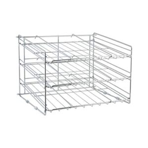 organize it all deluxe 3 tier storage chrome can rack, 12.75 in. high x 15.875 in. wide x 18 inches deep