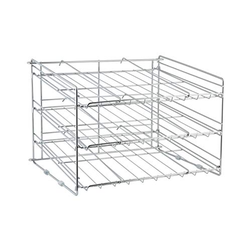 Organize It All Deluxe 3 Tier Storage Chrome Can Rack, 12.75 in. high x 15.875 in. wide x 18 inches deep