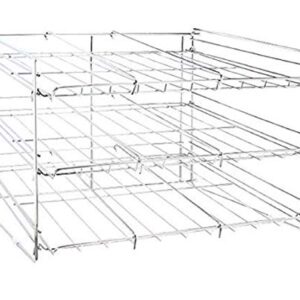 Organize It All Deluxe 3 Tier Storage Chrome Can Rack, 12.75 in. high x 15.875 in. wide x 18 inches deep