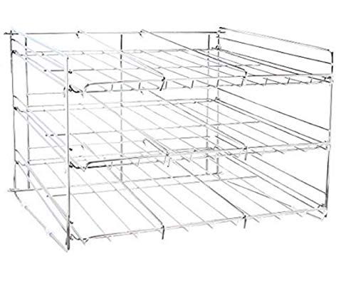 Organize It All Deluxe 3 Tier Storage Chrome Can Rack, 12.75 in. high x 15.875 in. wide x 18 inches deep