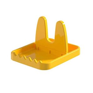 pot lid holder foldable plastic kitchen accessories organizer storage for stove top stand spoon rest(yellow)