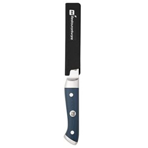restaurantware sensei 4.7 x 1 inch knife sleeve, 1 bpa-free knife protector – fits paring knife, felt lining, black plastic knife blade guard, durable, cut-proof