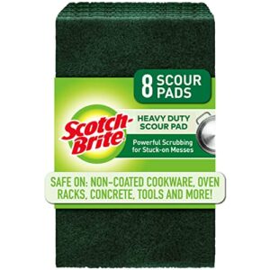 Scotch-Brite Heavy Duty Scour Pads, Scouring Pads for Kitchen and Dish Cleaning, 8 Pads