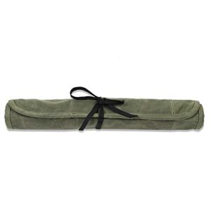 Chef Knife Roll Bag with 6 Slots,Waxed Canvas Knife Carrying Case,Chef Knife Bag,Knife Pouch Can Hold Home Kitchen Knife Tools up to 17 inch,Knife Storage for Travel Camping,BBQ,Culinary School.