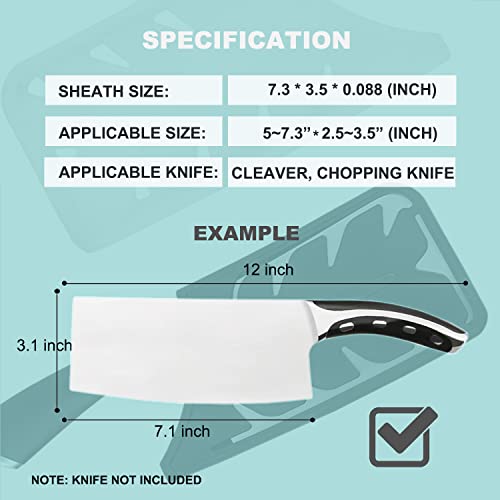 Edge Guards Plastic Knife Sheath for 7 inch Chopping Knife Meat Cleaver Knife Blade Protector Knife Cover Knife Case for Kitchen Chef Knife