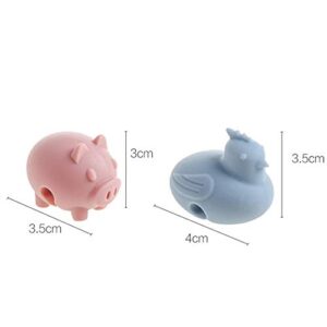 Cartoon Silicone Cooking Pot Lid Clips Pot Holder Kitchen Cooking Prevent Overflow Tool Kitchen Accessories(6pc-pig)