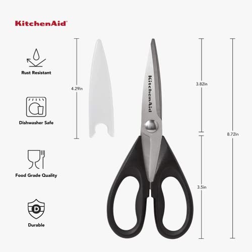 KitchenAid All Purpose Shears with Protective Sheath, One Size, Black