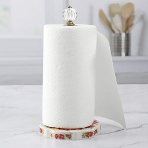 The Pioneer Woman Vintage Floral Paper Towel Holder with Acrylic Knob