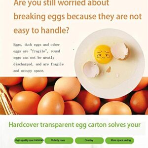 Clear Plastic Egg Cartons - Count Egg Holder, Reusable Fresh Egg Container for Storing Eggs for Kitchen/Groceries/Market/Farm/Farmers (35 Pack) LIZHE…