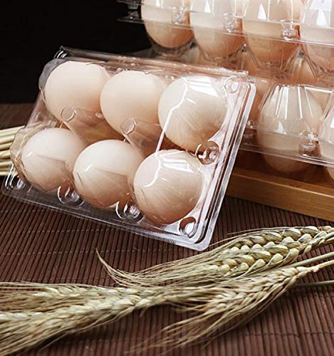 Clear Plastic Egg Cartons - Count Egg Holder, Reusable Fresh Egg Container for Storing Eggs for Kitchen/Groceries/Market/Farm/Farmers (35 Pack) LIZHE…