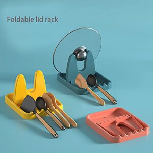 Mini Foldable Lid Rack Multifunctional Kitchen Spatula Soup Spoon Stove Countertop Shelf Pot Lid Storage Shelf