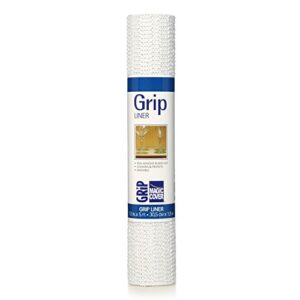 magic cover grip liner for drawer, shelf, counter tops and surface setting – white – 12”x5′