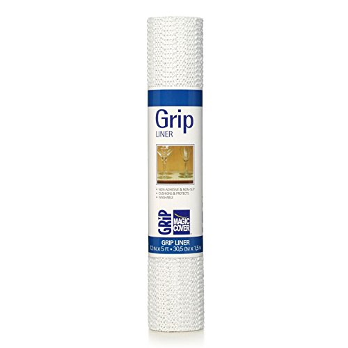 Magic Cover Grip Liner For Drawer, Shelf, Counter Tops and Surface Setting - White - 12''x5'