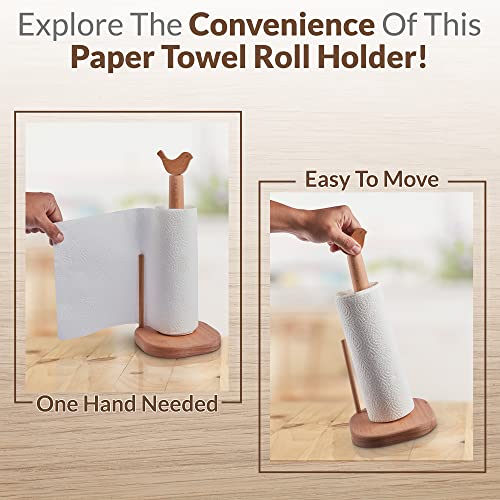 Bird Style Paper Towel Holder, Wood Paper Towel Holder, Farmhouse Paper Towel Holder, CounterTop Kitchen Paper Towel Holders, Paper Towel Holder Stand, Paper Towe