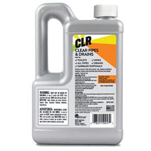 CLR Clear Pipes & Drains Clog Remover and Cleaner, For Shower, Sink, Toilet, Garbage Disposal, 42 Ounce Bottle