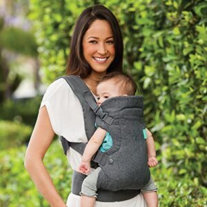 Infantino Flip Advanced 4-in-1 Carrier - Ergonomic, convertible, face-in and face-out front and back carry for newborns and older babies 8-32 lbs