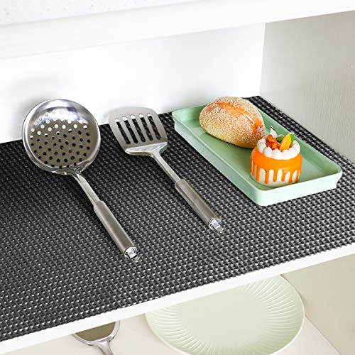 Besmall Premium Drawer and Shelf Liner, Durable Non Adhesive Drawer Liner, Protective Shelf Liner Non Slip for Cabinets, Kitchen, Storage and Desks and More