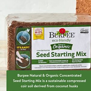 Burpee Organic Coconut Coir Concentrated Seed Starting Mix, 16 Quart