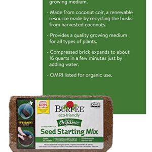 Burpee Organic Coconut Coir Concentrated Seed Starting Mix, 16 Quart