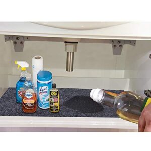 under the sink mat for cabinet,drawer,kitchen tray drip,cabinet liner,absorbent fabric layer,anti-slip waterproof layer,reusable,washable (36inches x 24inches)