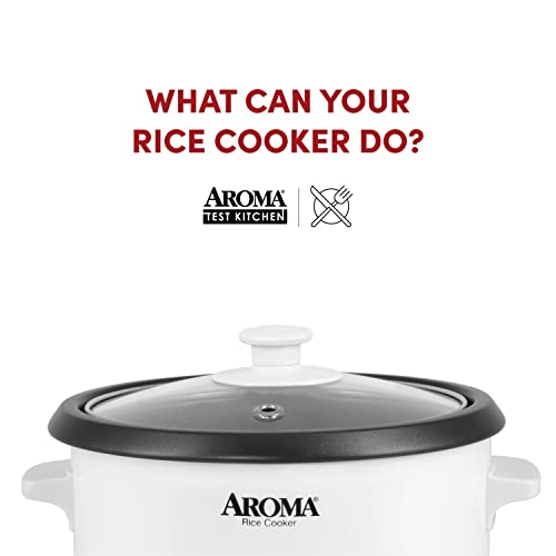 Aroma Housewares Aroma 6-cup (cooked) 1.5 Qt. One Touch Rice Cooker, White (ARC-363NG), 6 cup cooked/ 3 cup uncook/ 1.5 Qt.