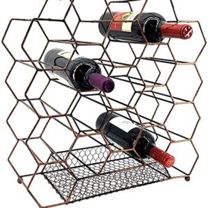 Bellaa 23424 Countertop Wine Rack 20 Bottle Wine Holder Wine Storage Cork Storage Modern Metal Wine Rack Wine Racks Countertop Small Wine Rack Wine Bottle Storage Tabletop Wine Rack