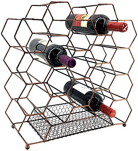 Bellaa 23424 Countertop Wine Rack 20 Bottle Wine Holder Wine Storage Cork Storage Modern Metal Wine Rack Wine Racks Countertop Small Wine Rack Wine Bottle Storage Tabletop Wine Rack