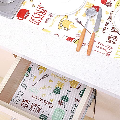 Shelf Liners 2 Roll Kitchen Sticker Tools Table Drawers Cabinet Cupboard Placemat Waterproof Oilproof Shoes Cabinet Mat