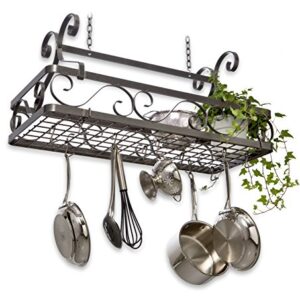 Enclume Decor Basket Rack, Large, Hammered Steel