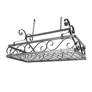 Enclume Decor Basket Rack, Large, Hammered Steel