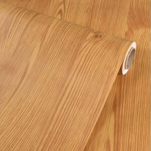 yellow wood grain contact paper self adhesive shelf liner for kitchen cabinets drawer shelves table door 16″ x 117″
