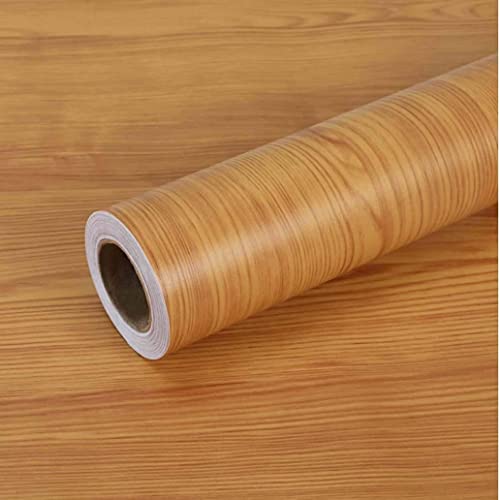 Yellow Wood Grain Contact Paper Self Adhesive Shelf Liner for Kitchen Cabinets Drawer Shelves Table Door 16" x 117"