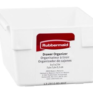 Rubbermaid 2910RDWHT 3" X 3" X 2" Drawer Organizers