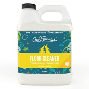 aunt fannie’s floor cleaner vinegar wash concentrate – multi-surface cleaner, 32 oz. (single bottle, bright lemon)