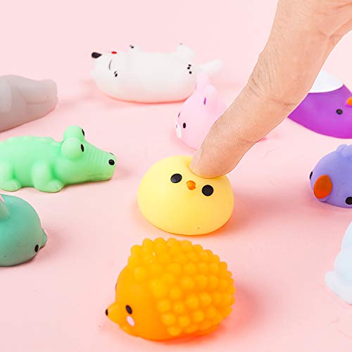 YIHONG 72 Pcs Kawaii Squishies, Mochi Squishy Toys for Kids Party Favors, Mini Stress Relief Toys for Christmas Party Favors, Classroom Prizes, Birthday Gift, Goodie Bag Stuffers