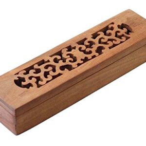 Black Temptation [Flower] Wooden Chopsticks Box Flatware Storage Box Cutlery Organizer Case